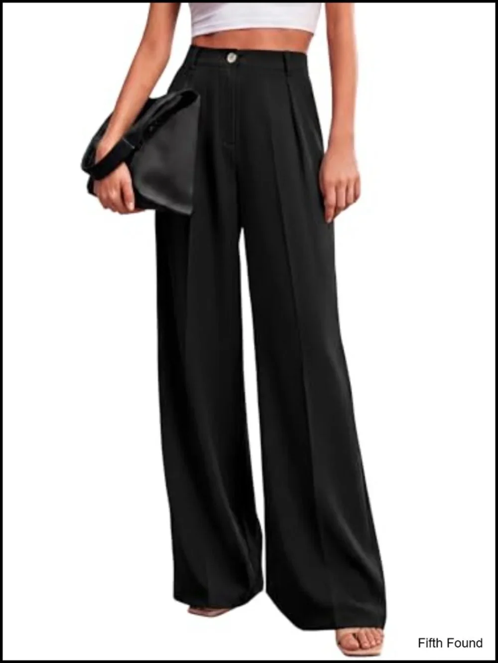 Wide Leg Palazzo Pants, High Waisted with Pockets, Casual Work Trousers